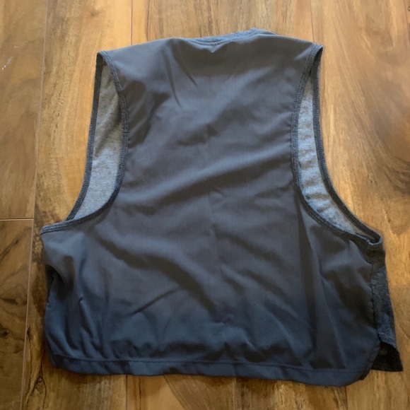 Marled Grey Gymshark Cropped Tank - Picture 2 of 4